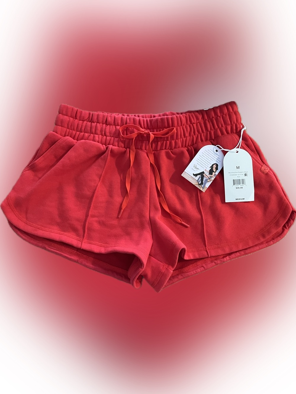 Blogilates Marshmallow Dolphin Short NWT Red Size M Target Activewear